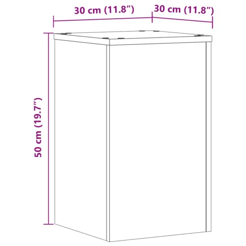 Stalci za biljke 2 kom boja hrasta 30x30x50cm konstruirano drvo - Siva Sonoma 30 x 30 x 50 cm Cijena