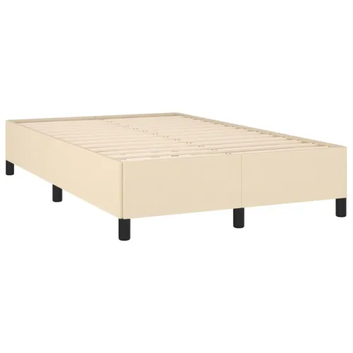 Krevet box spring s madracem krem 120 x 190 cm od tkanine - Krema 120 x 190 cm gumbi Krema Cijena