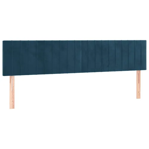 Boxspring - Krevet s oprugama i madracem tamnoplavi 120 x 190 cm baršun - Tamno plava 120 x 190 cm Okomite pruge Tamno plava Cijena