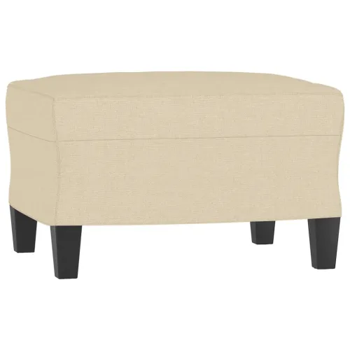 4-dijelni set sofa krem od tkanine - Krema s jastučićima i tabureom Cijena
