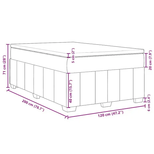 Boxspring - Krevet s oprugama i madracem krem 120 x 200 cm od tkanine - Krema 120 x 200 cm Cijena
