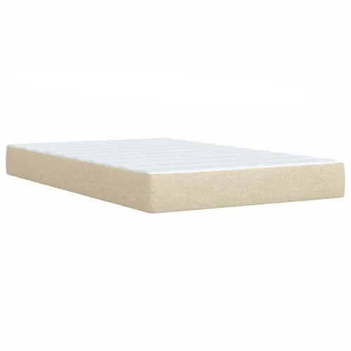 Boxspring - Krevet s oprugama i madracem krem 120 x 200 cm od tkanine - Krema 120 x 200 cm Cijena