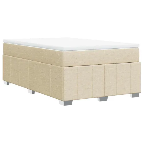 Boxspring - Krevet s oprugama i madracem krem 120 x 200 cm od tkanine - Krema 120 x 200 cm Cijena