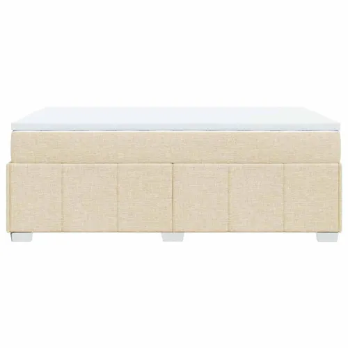 Boxspring - Krevet s oprugama i madracem krem 120 x 200 cm od tkanine - Krema 120 x 200 cm Cijena
