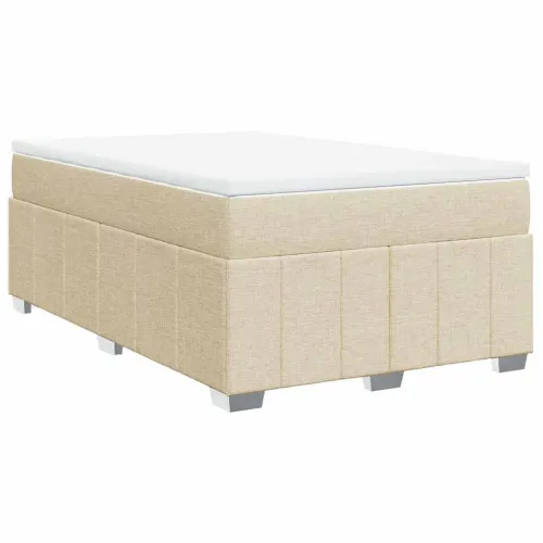 Boxspring - Krevet s oprugama i madracem krem 120 x 200 cm od tkanine - Krema 120 x 200 cm Cijena