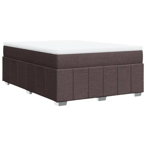 Boxspring - Krevet s oprugama i madracem tamnosmeđi 140x200 cm tkanina - Tamno smeđa 140 x 200 cm Cijena