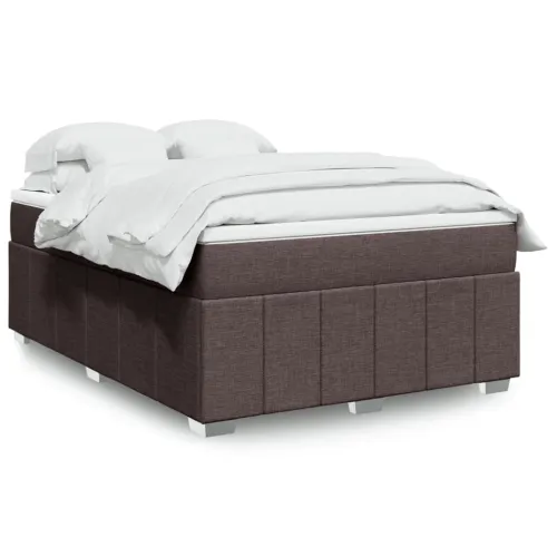 Boxspring - Krevet s oprugama i madracem tamnosmeđi 140x200 cm tkanina - Tamno smeđa 140 x 200 cm Cijena