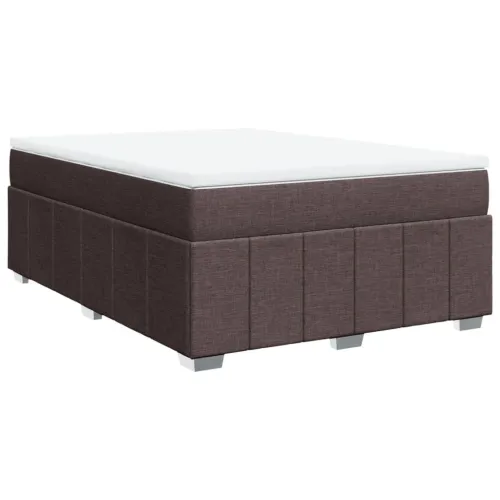 Boxspring - Krevet s oprugama i madracem tamnosmeđi 140x200 cm tkanina - Tamno smeđa 140 x 200 cm Cijena