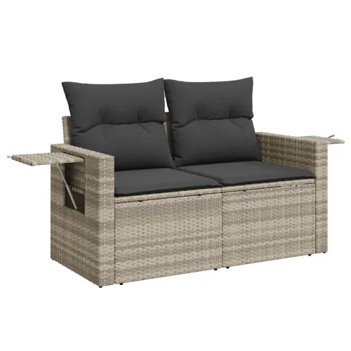 Vrtna garnitura - 7-dijelni set vrtnih sofa svjetlosivi od poliratana - Svjetlosiva 1 Cijena