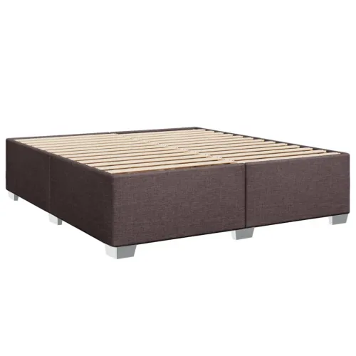 Boxspring - Krevet s oprugama i madracem tamnosmeđi 180x200 cm tkanina - Tamno smeđa 180 x 200 cm Blok s kvadratima Tamno smeđa Cijena