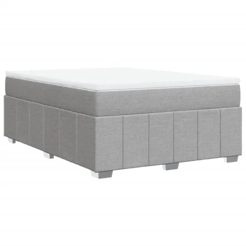 Krevet box spring s madracem svjetlosiva 160x200 cm tkanina - Svjetlosiva 160 x 200 cm Cijena