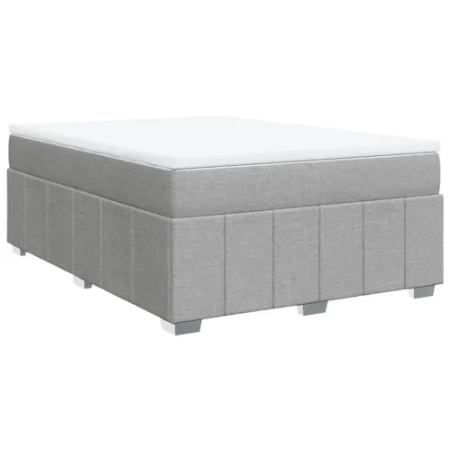Krevet box spring s madracem svjetlosiva 160x200 cm tkanina - Svjetlosiva 160 x 200 cm Cijena