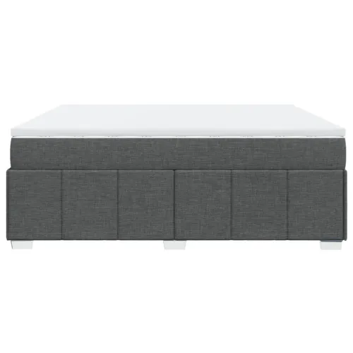 Boxspring - Krevet s oprugama i madracem tamnosivi 200 x 200 cm od tkanine - Tamno siva 200 x 200 cm Cijena