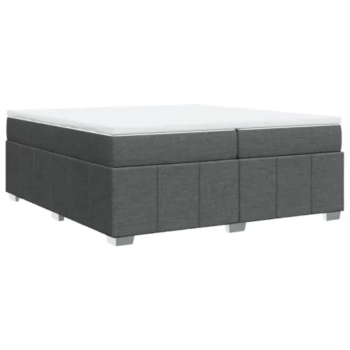 Boxspring - Krevet s oprugama i madracem tamnosivi 200 x 200 cm od tkanine - Tamno siva 200 x 200 cm Cijena