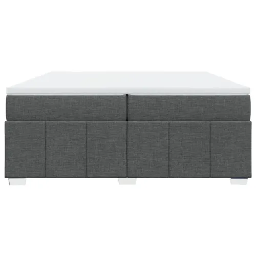 Boxspring - Krevet s oprugama i madracem tamnosivi 200 x 200 cm od tkanine - Tamno siva 200 x 200 cm Cijena