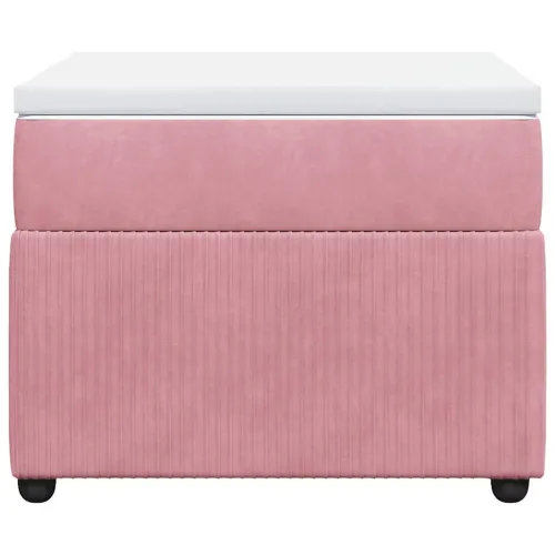 Box spring krevet s madracem ružičasti 90x190 cm baršunasti - Ružičasta 90 x 190 cm Cijena