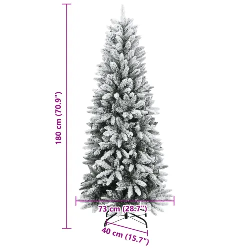 Umjetno božićno drvce s 300 LED žarulja i snijegom 180 cm - 180 cm s LED svjetlima Zelena i bijela Cijena