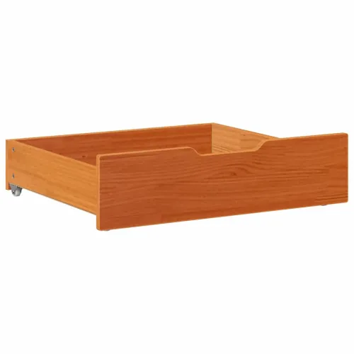 Ladice ispod kreveta 2 kom voštano smeđe 65x55x17cm od borovine - Voštano smeđa 65 x 55 x 16 cm Cijena