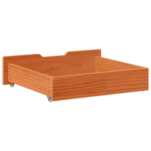 Ladice ispod kreveta 2 kom voštano smeđe 65x55x17cm od borovine - Voštano smeđa 65 x 55 x 16 cm Cijena