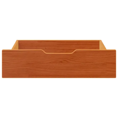 Ladice ispod kreveta 2 kom voštano smeđe 65x55x17cm od borovine - Voštano smeđa 65 x 55 x 16 cm Cijena