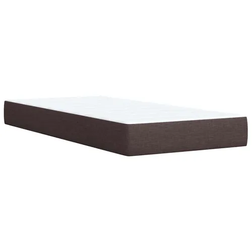 Boxspring - Krevet s oprugama i madracem tamnosmeđi 90 x 200 cm od tkanine - Tamno smeđa 90 x 200 cm Blok s kvadratima Tamno sme Cijena
