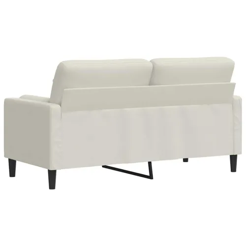 Dvosjed s ukrasnim jastucima krem 140 cm baršunasti - Krema 140 cm Cijena