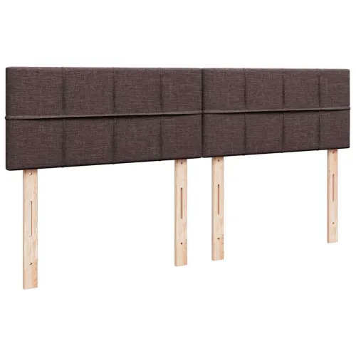 Boxspring - Krevet s oprugama i madracem tamnosmeđi 180x200 cm tkanina - Tamno smeđa 180 x 200 cm Blok s kvadratima Tamno smeđa Cijena