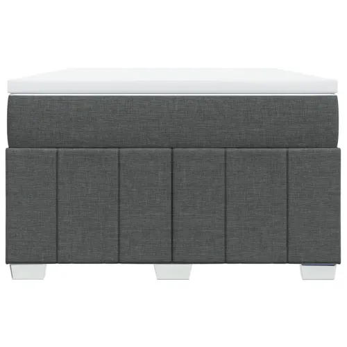 Boxspring - Krevet s oprugama i madracem tamnosivi 120 x 200 cm od tkanine - Tamno siva 120 x 200 cm Cijena