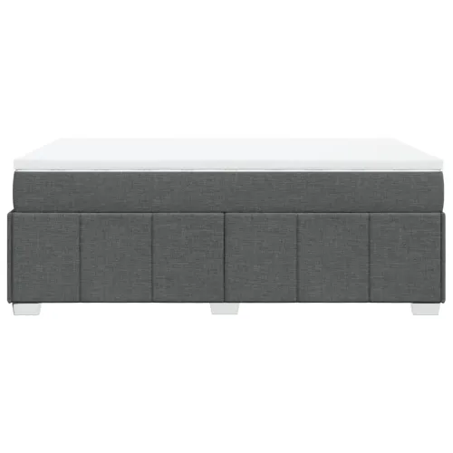 Boxspring - Krevet s oprugama i madracem tamnosivi 120 x 200 cm od tkanine - Tamno siva 120 x 200 cm Cijena