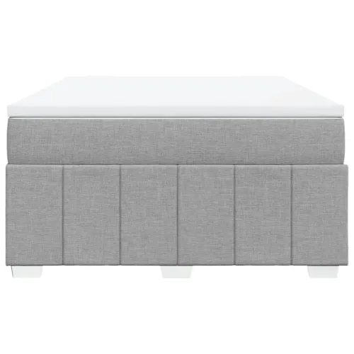 Boxspring - Krevet s oprugama i madracem svjetlosivi 140x190 cm od tkanine - Svjetlosiva 140 x 190 cm Cijena