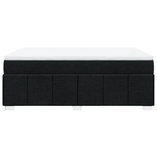 Boxspring - Krevet s oprugama i madracem crni 140 x 190 cm od tkanine - Crna 140 x 190 cm Cijena
