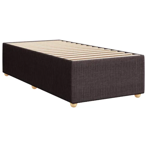 Boxspring - Krevet s oprugama i madracem tamnosmeđi 90 x 190 cm od tkanine - Tamno smeđa 90 x 190 cm Blok s kvadratima Tamno sme Cijena
