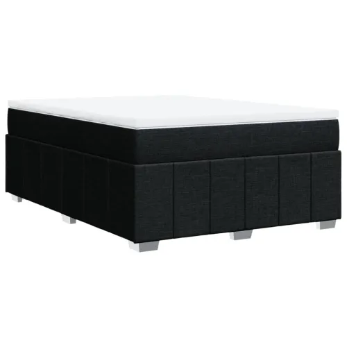Boxspring - Krevet s oprugama i madracem crni 140x200 cm od tkanine - Crna 140 x 200 cm Cijena