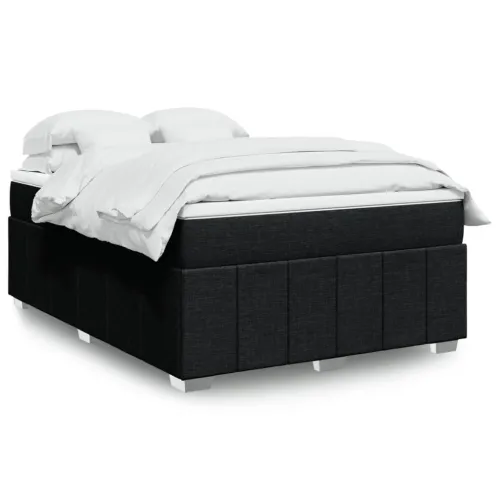 Boxspring - Krevet s oprugama i madracem crni 140x200 cm od tkanine - Crna 140 x 200 cm Cijena