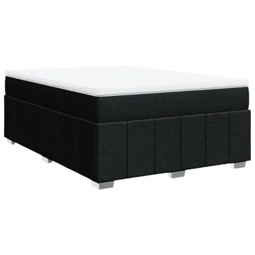 Boxspring - Krevet s oprugama i madracem crni 140x200 cm od tkanine - Crna 140 x 200 cm Cijena