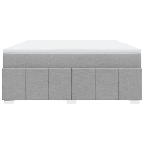 Boxspring - Krevet s oprugama i madracem svjetlosivi 180x200 cm od tkanine - Svjetlosiva 180 x 200 cm Cijena