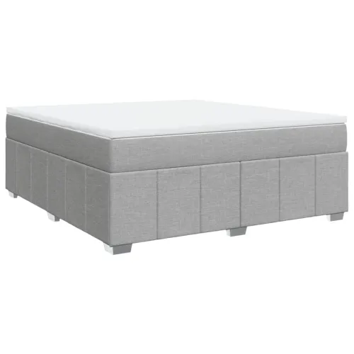 Boxspring - Krevet s oprugama i madracem svjetlosivi 180x200 cm od tkanine - Svjetlosiva 180 x 200 cm Cijena