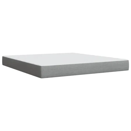Boxspring - Krevet s oprugama i madracem svjetlosivi 180x200 cm od tkanine - Svjetlosiva 180 x 200 cm Cijena
