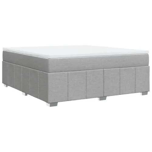Boxspring - Krevet s oprugama i madracem svjetlosivi 180x200 cm od tkanine - Svjetlosiva 180 x 200 cm Cijena