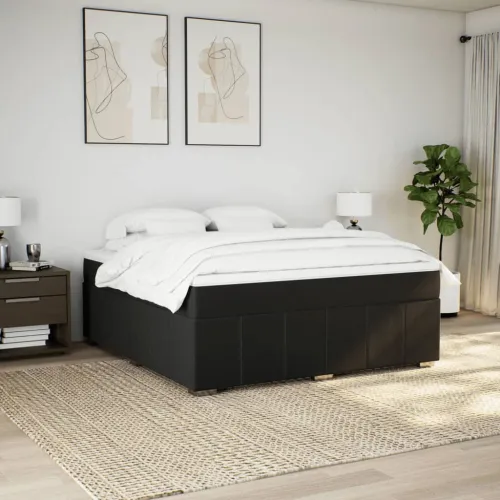 Boxspring - Krevet s oprugama i madracem crni 180x200 cm od tkanine - Crna 180 x 200 cm Cijena