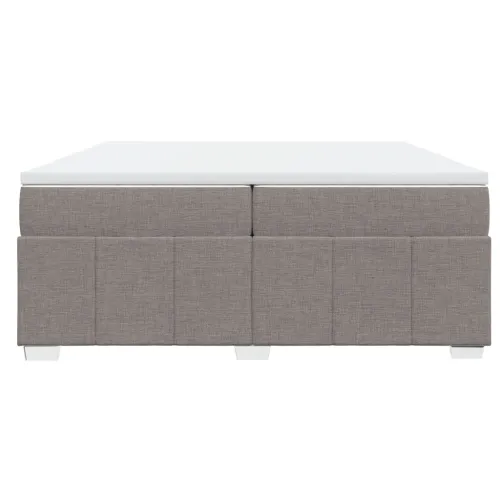 Boxspring - Krevet s oprugama i madracem smeđesivi 200x200 cm od tkanine - Sivo-smeđa 200 x 200 cm Cijena