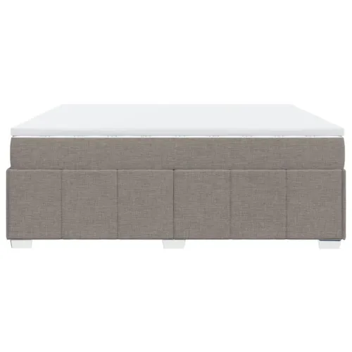 Boxspring - Krevet s oprugama i madracem smeđesivi 200x200 cm od tkanine - Sivo-smeđa 200 x 200 cm Cijena