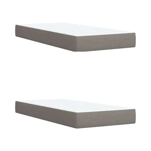 Boxspring - Krevet s oprugama i madracem smeđesivi 200x200 cm od tkanine - Sivo-smeđa 200 x 200 cm Cijena