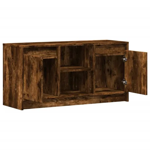 TV ormarić s LED svjetlima boja hrasta 100x34x50 cm drveni - Dimljeni hrast 1 100 cm Cijena