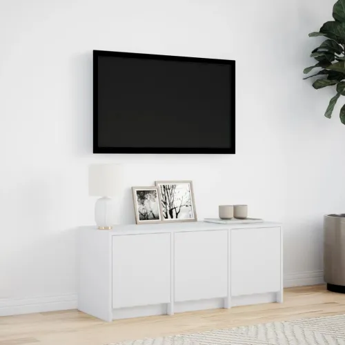 TV ormarić LED bijeli 97x34x40 cm od konstruiranog drva - Bijela 97 cm Cijena