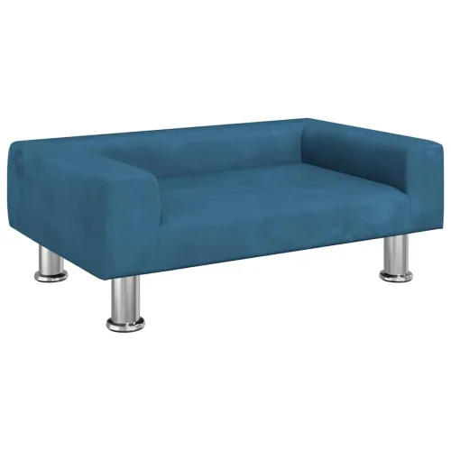 Krevet za pse plavi 70 x 45 x 26,5 cm baršunasti - Plava 70 x 45 x 26.5 cm Cijena