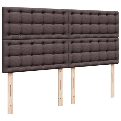 Boxspring - Krevet s oprugama i madracem tamnosmeđi 200x200 cm od tkanine - Tamno smeđa 200 x 200 cm gumbi Tamno smeđa Cijena