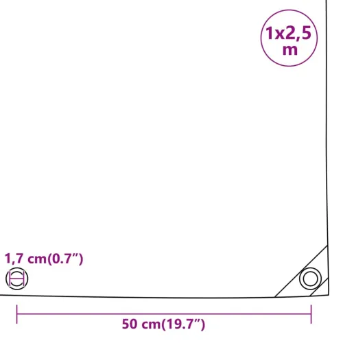 Cerada zelena 1 x 2,5 m 650 g/m² - Zelena 1 x 2.5 m 1 s ušicama Cijena