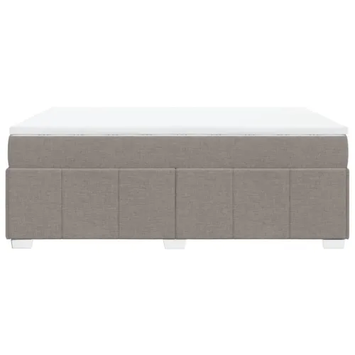 Boxspring - Krevet s oprugama i madracem smeđesivi 140 x 190 cm od tkanine - Sivo-smeđa 140 x 190 cm Cijena