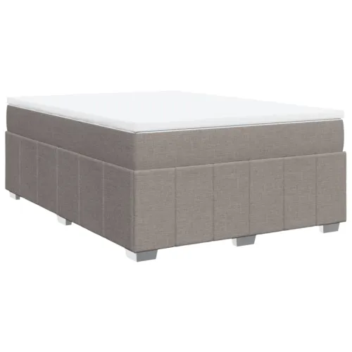 Boxspring - Krevet s oprugama i madracem smeđesivi 140 x 190 cm od tkanine - Sivo-smeđa 140 x 190 cm Cijena